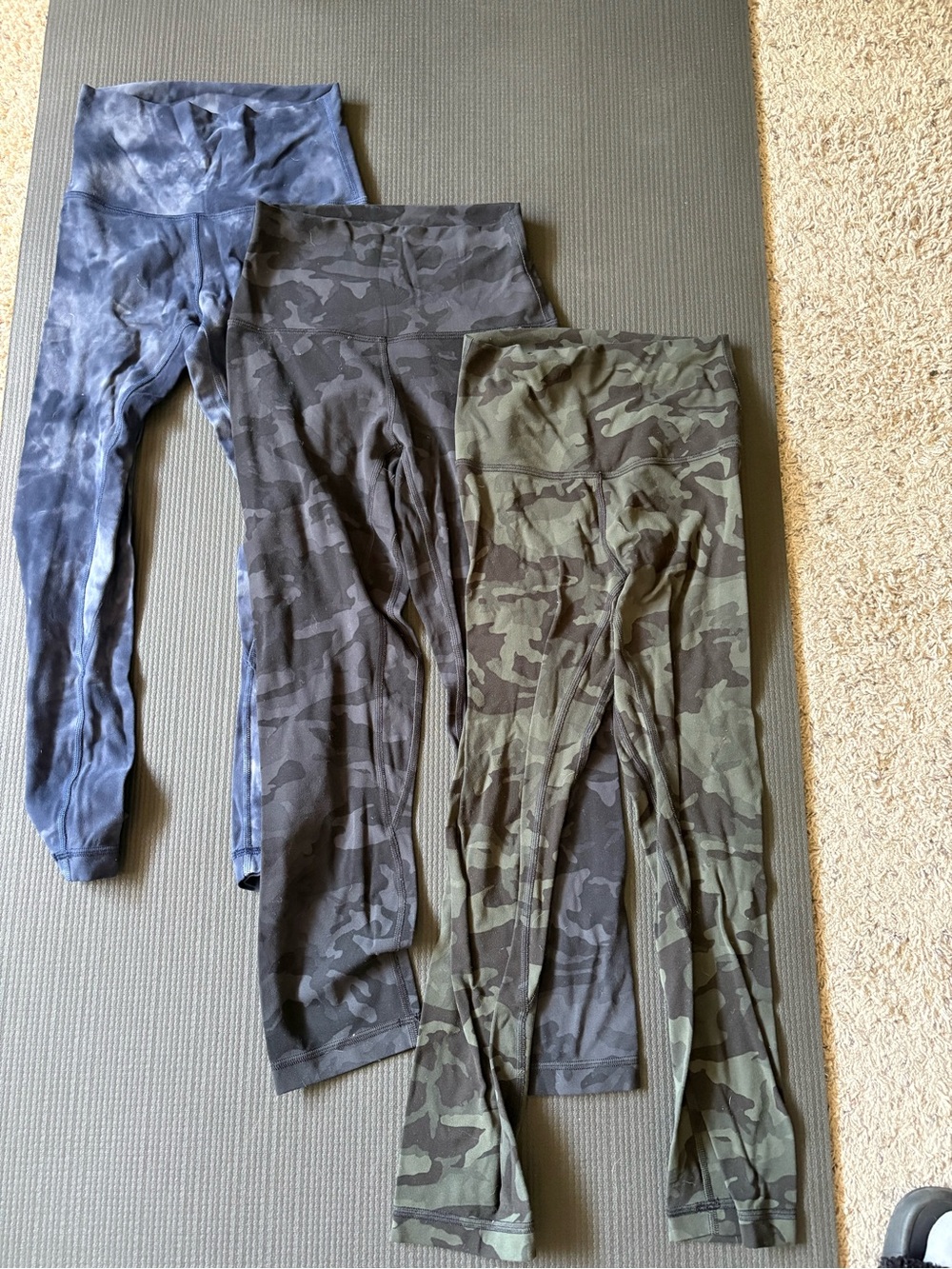 Lululemon aline size 2 - 3 pairs! Camo & Tie-Dye Leggings - Pack of 3